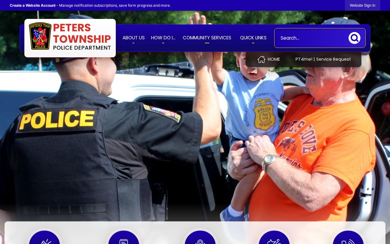 Peters Township Police Department Washington County booking-record contact